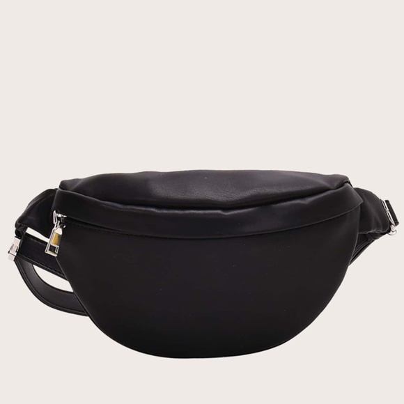 Black Minimalist fanny pack Chic Crossbody bag - Picture 5 of 7